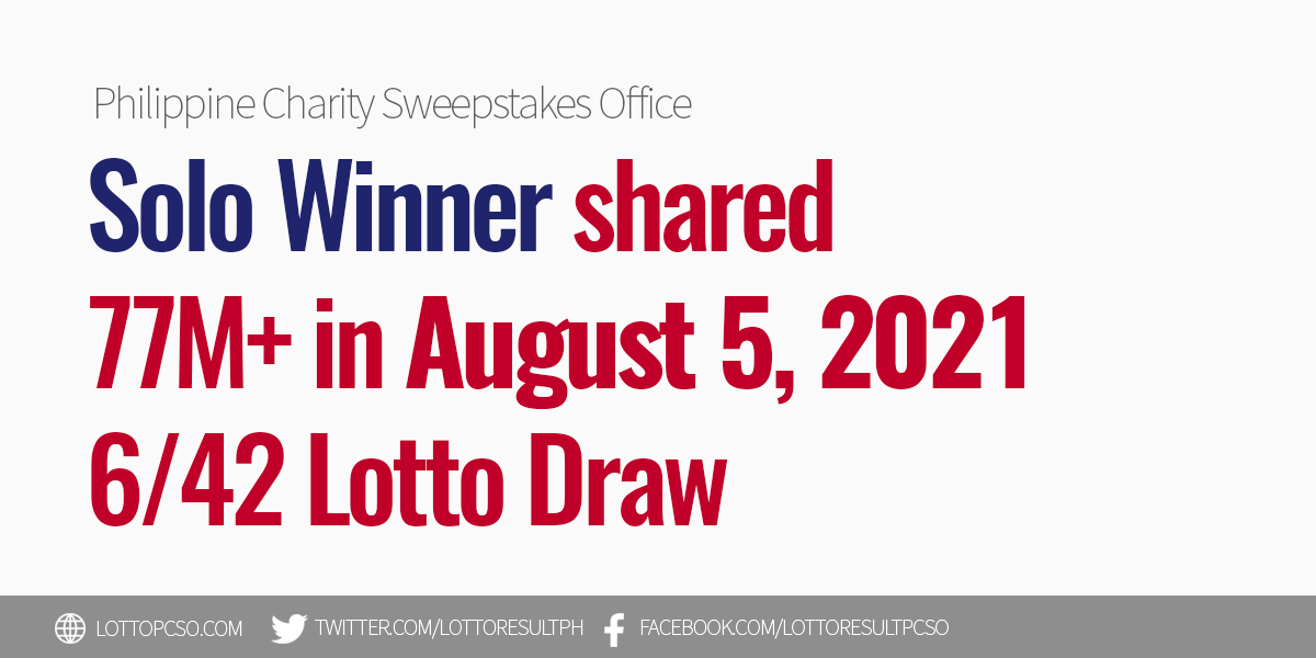 Lotto august 5 deals